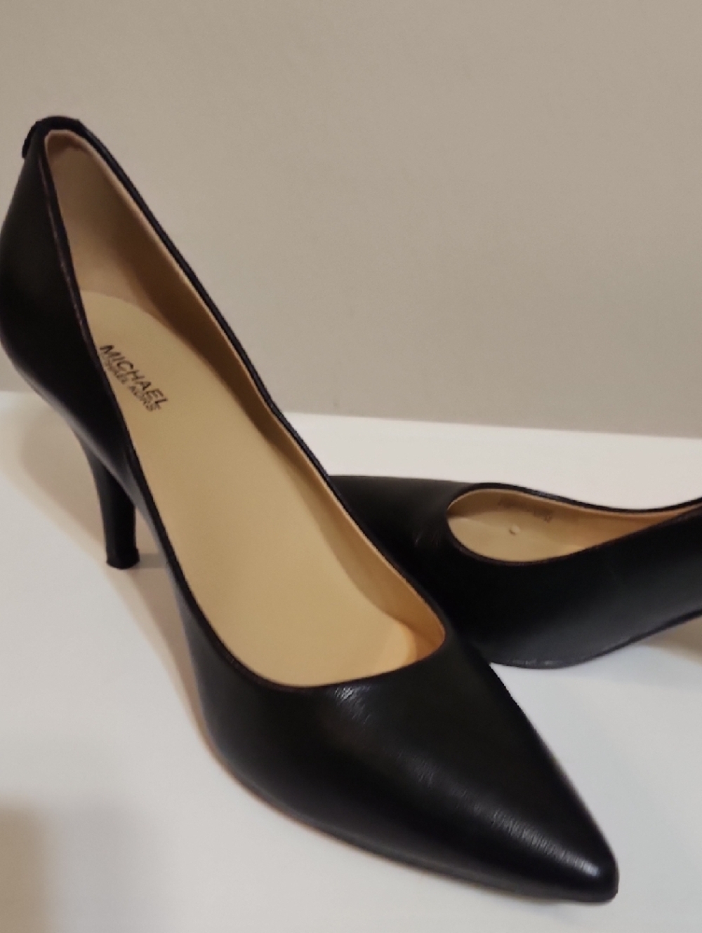 Michael Kors Black Leather Pointed-Toe Heels - Picture 6 of 6